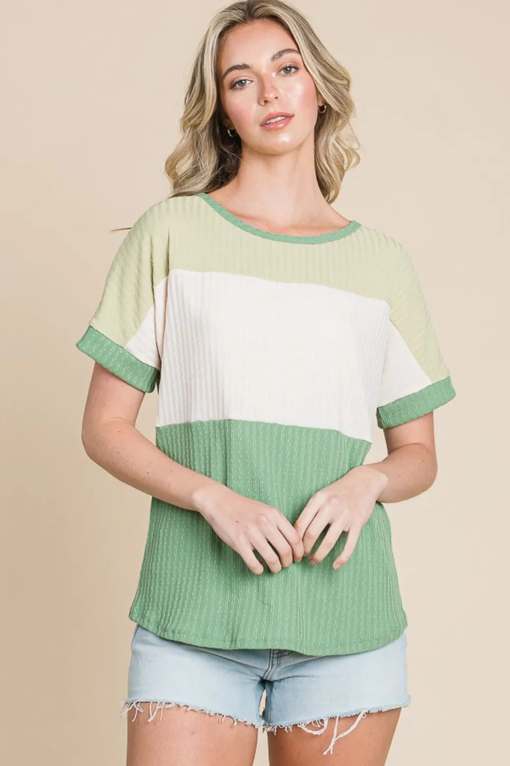 Color Block Short Sleeve T-Shirt, image 3