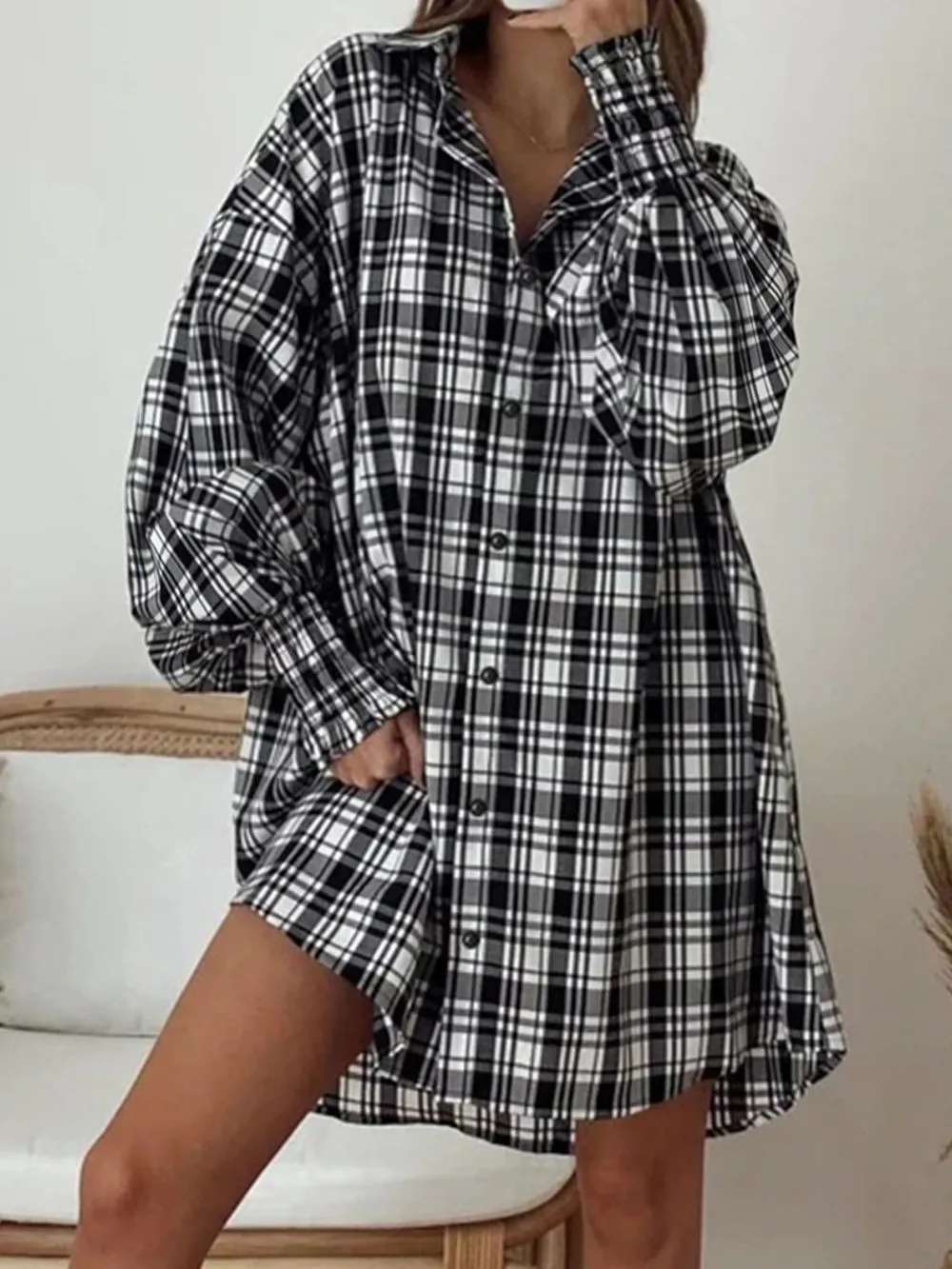 Plaid Button Up Long Sleeve Shirt, image 11