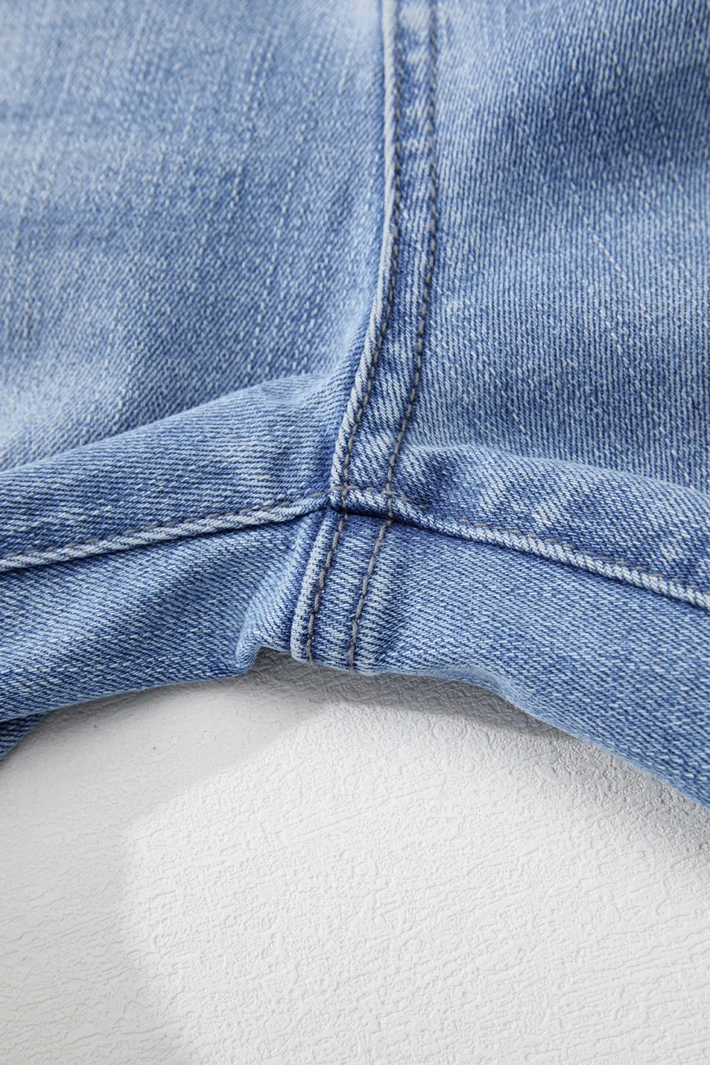 Mineral Wash Raw Hem High Waist Flared Jeans, image 8