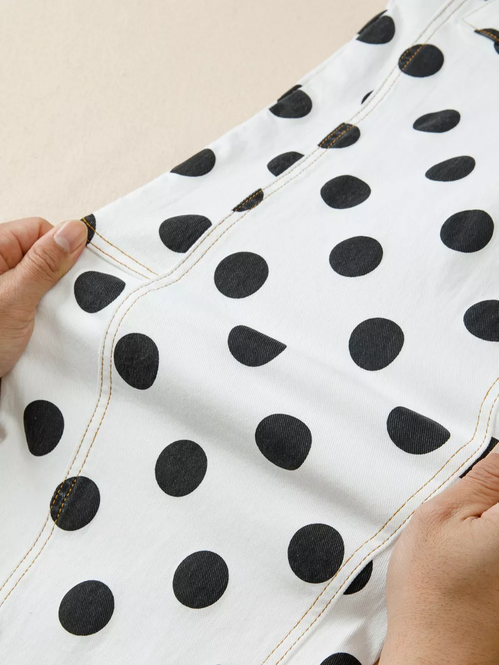 Polka Dot High-Waisted Jeans, image 12
