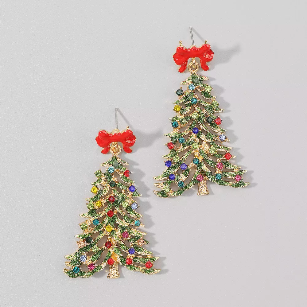 Christmas Tree Dangle Earrings, image 12