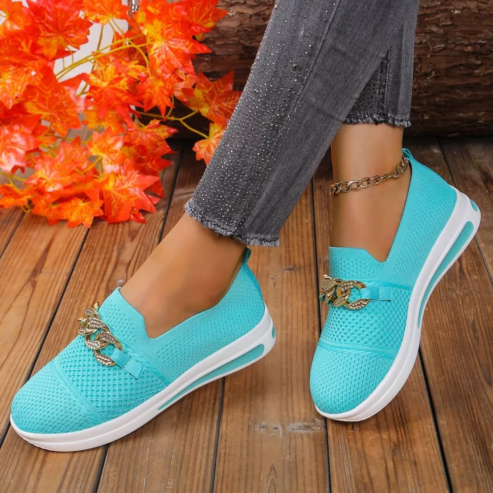 Chain Detail Round Toe Slip-Ons, image 11