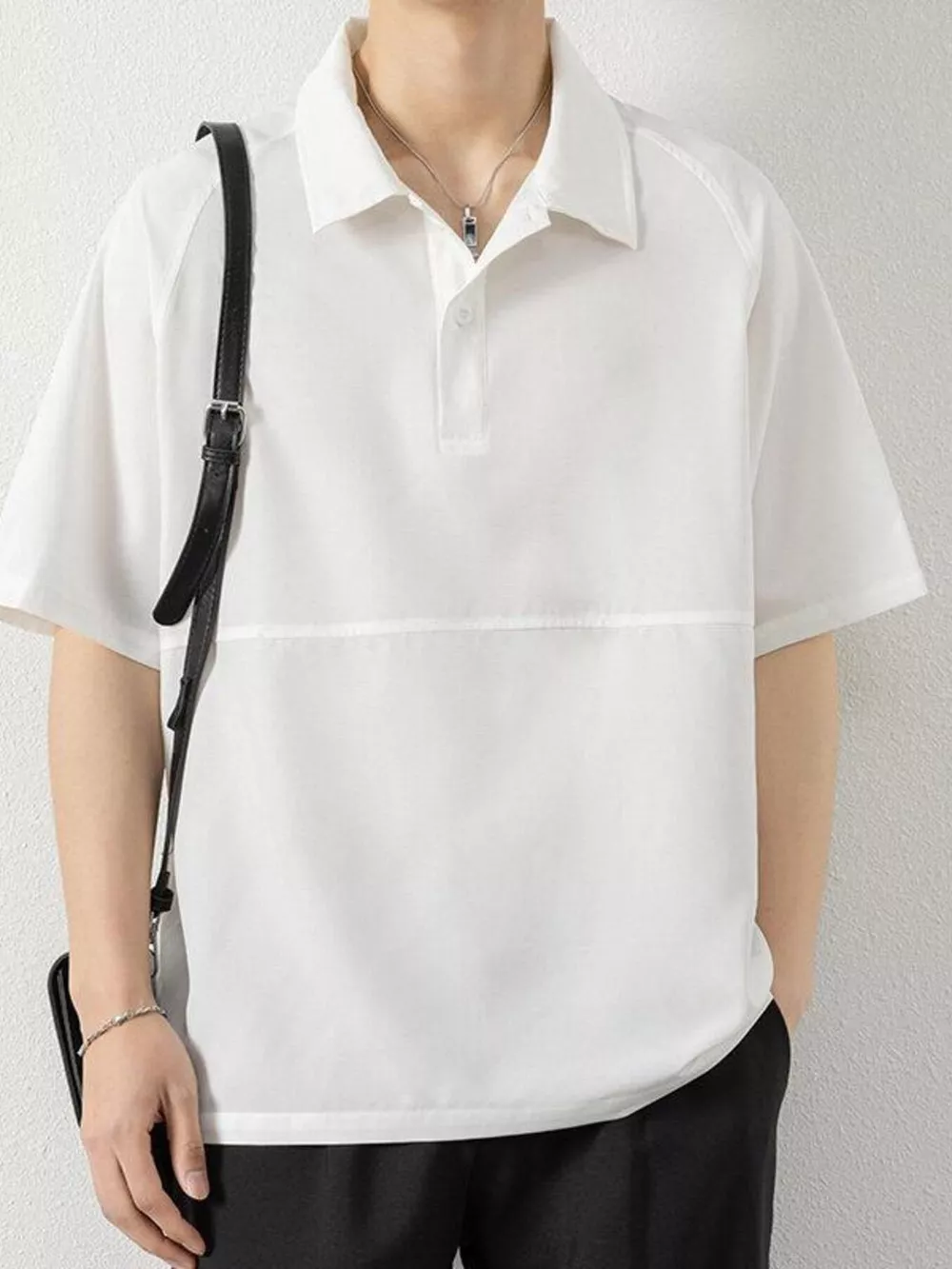 Men's Plus Size Button Detail Short Sleeve Polo, image 10