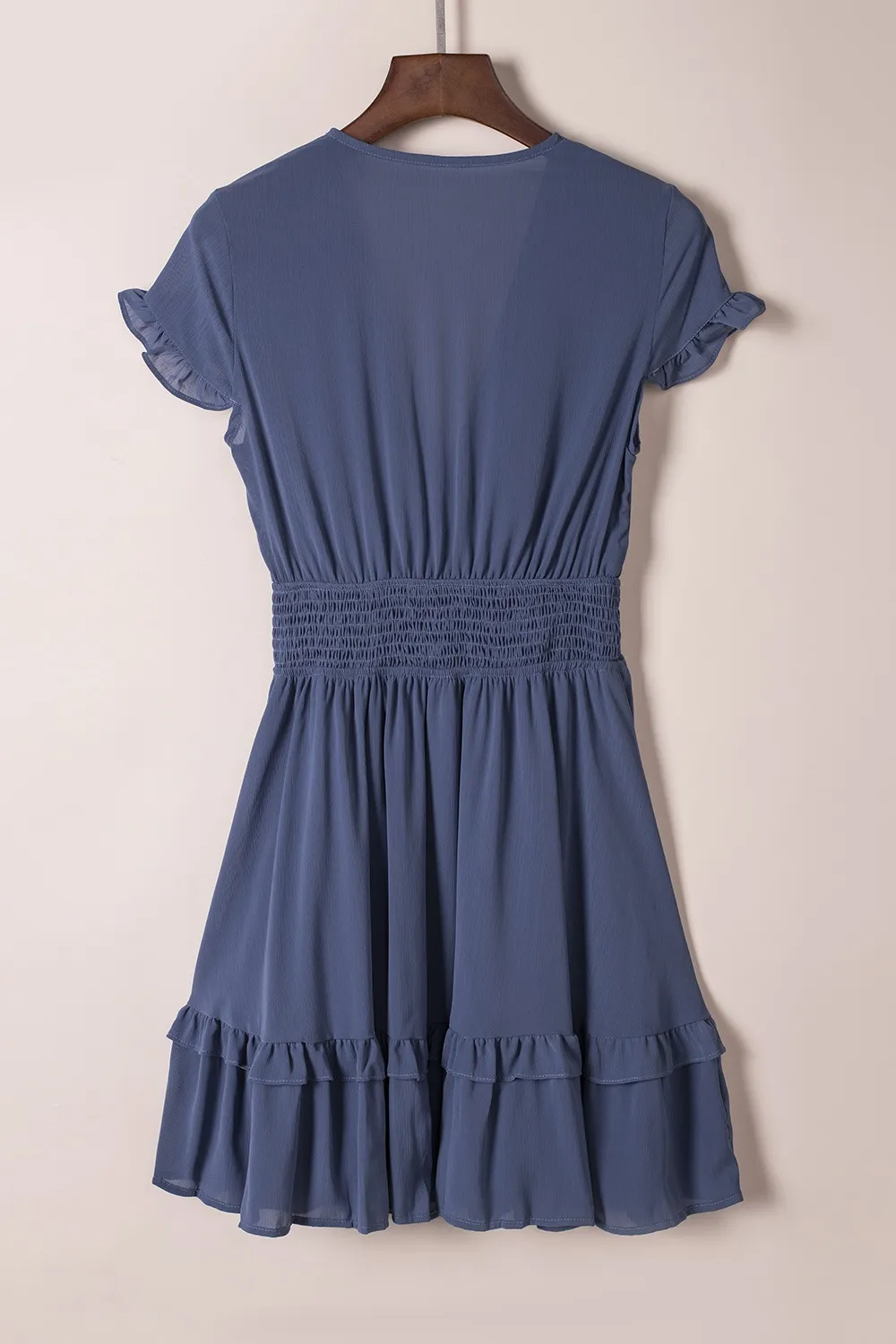 Tie-Front Mini Dress with Smocked Waist, image 17