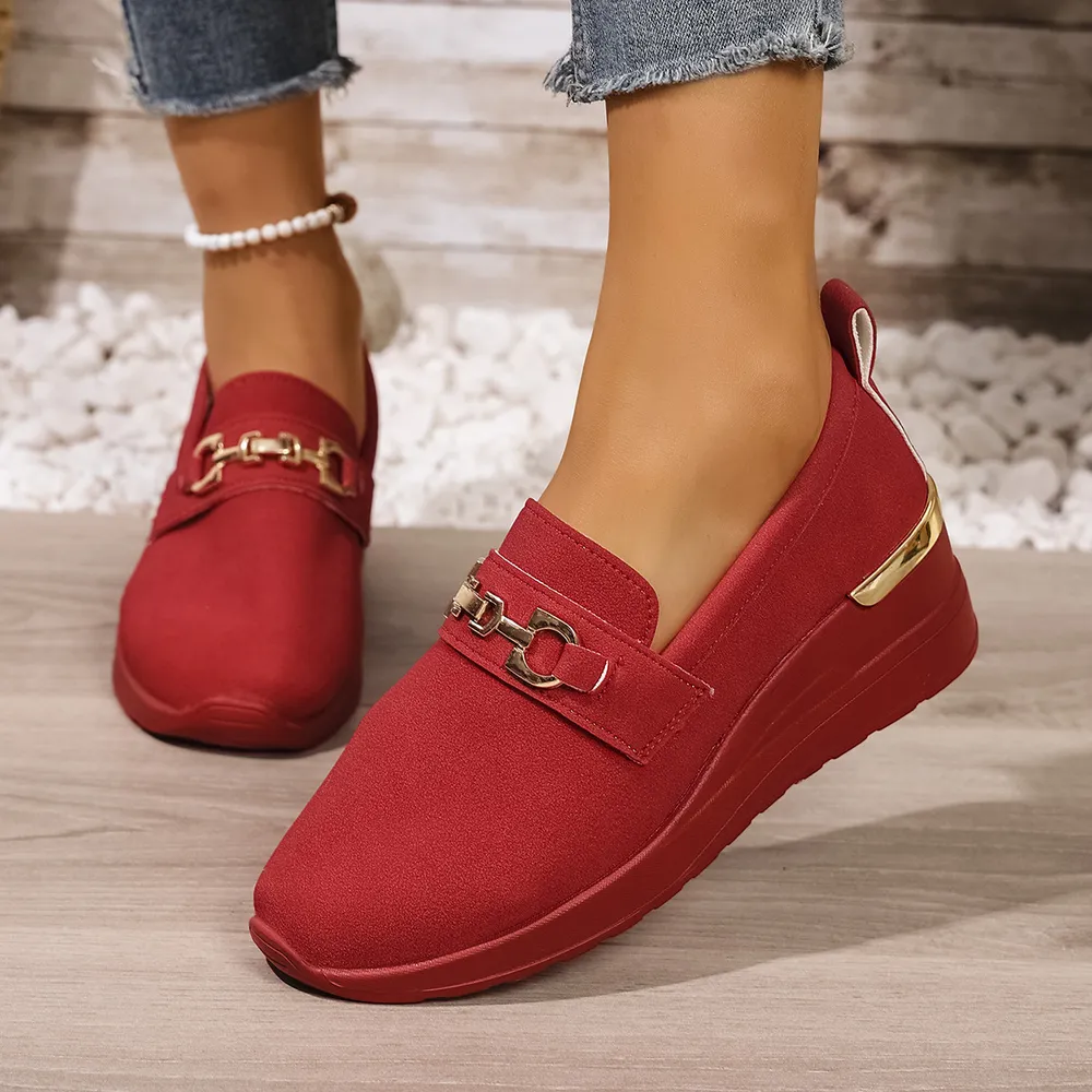 Round Toe Wedge Slip-Ons, image 7