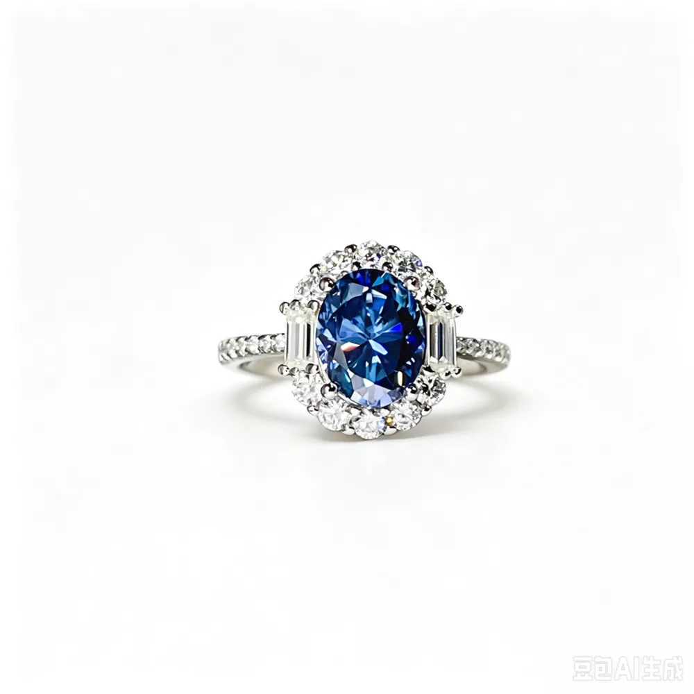 3 Carat 925 Sterling Silver Moissanite Ring, image 3