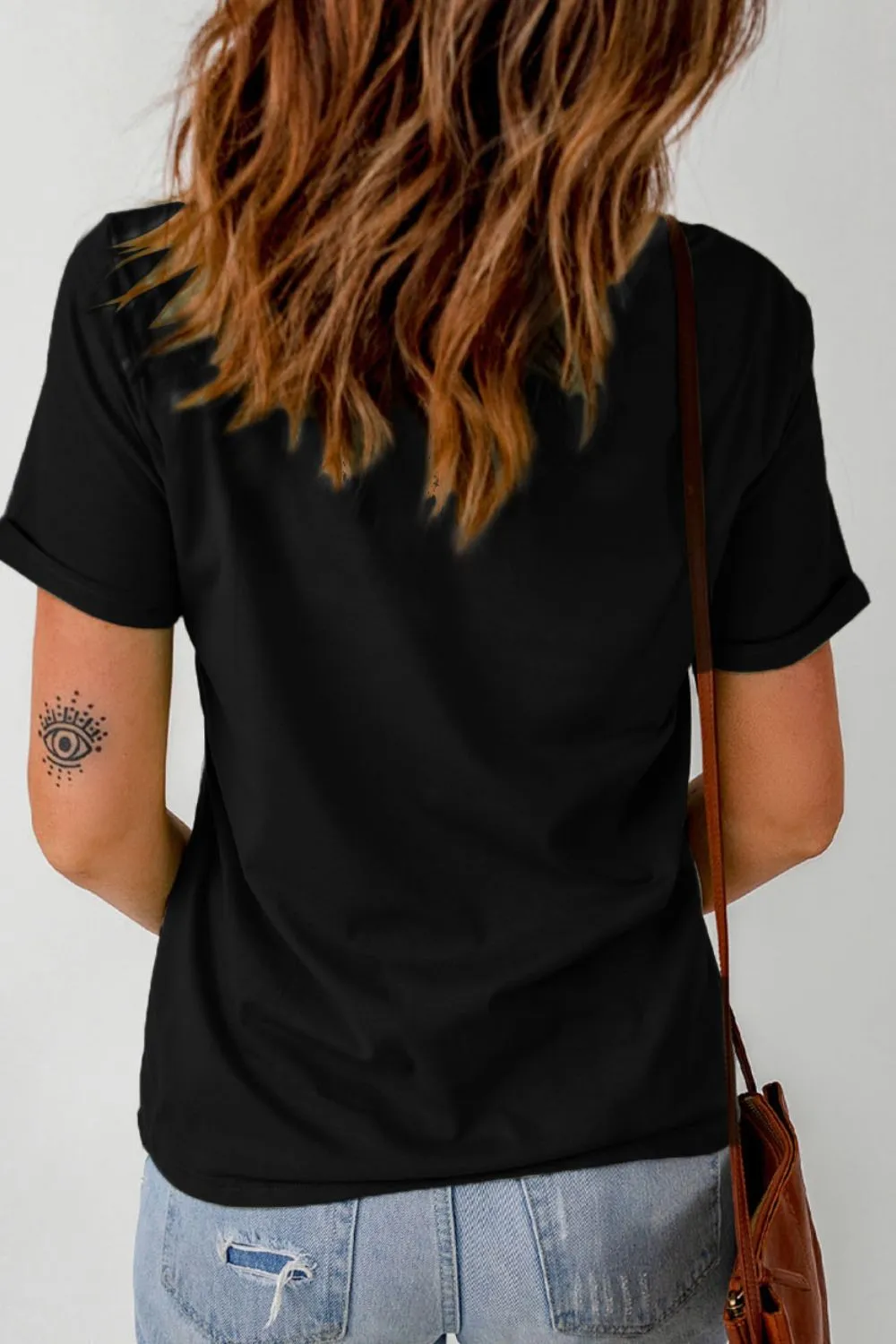 LUCKY Letter Clover Short Sleeve T-Shirt, image 3