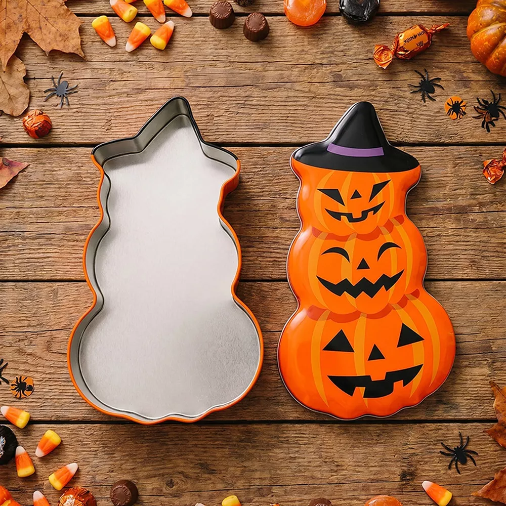 Halloween Jack-O'-Lantern Tin Storage Box, image 7