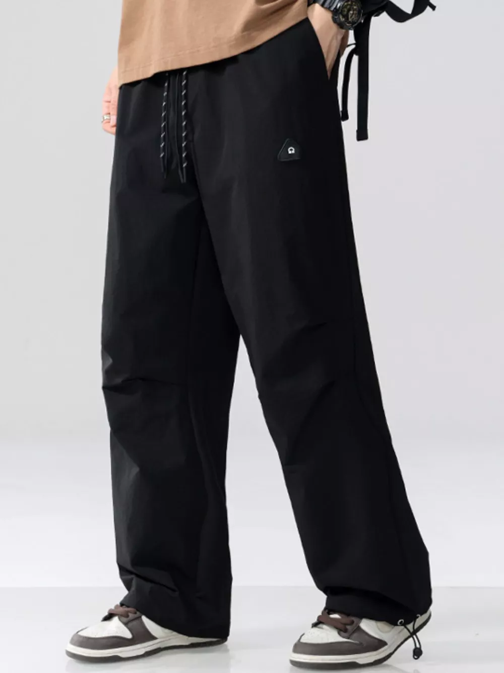 Men's Plus Size Drawstring Wide Leg Pants, image 6