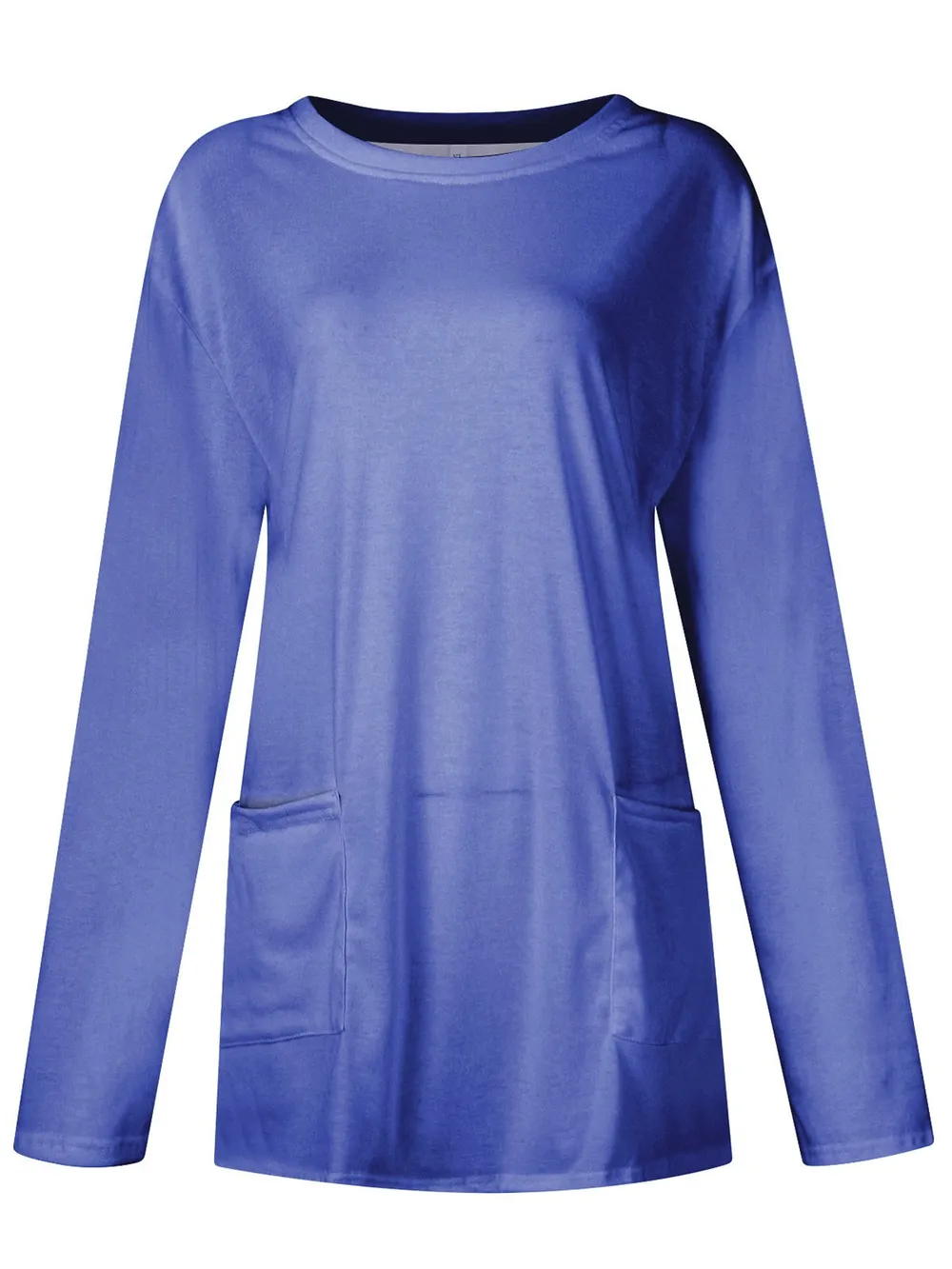 Full Size Pocketed Round Neck Long Sleeve T-Shirt, image 17