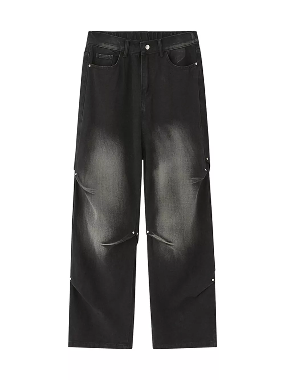Men's Full Size Vintage Wash Wide Leg Jeans Plus Size, image 6
