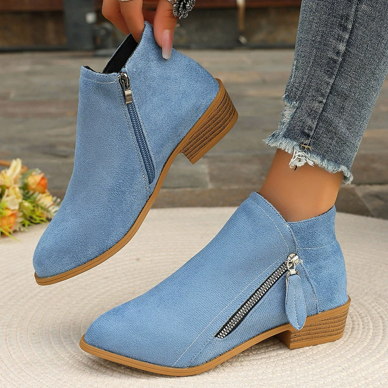 Point Toe Block Heels Boots, image 7
