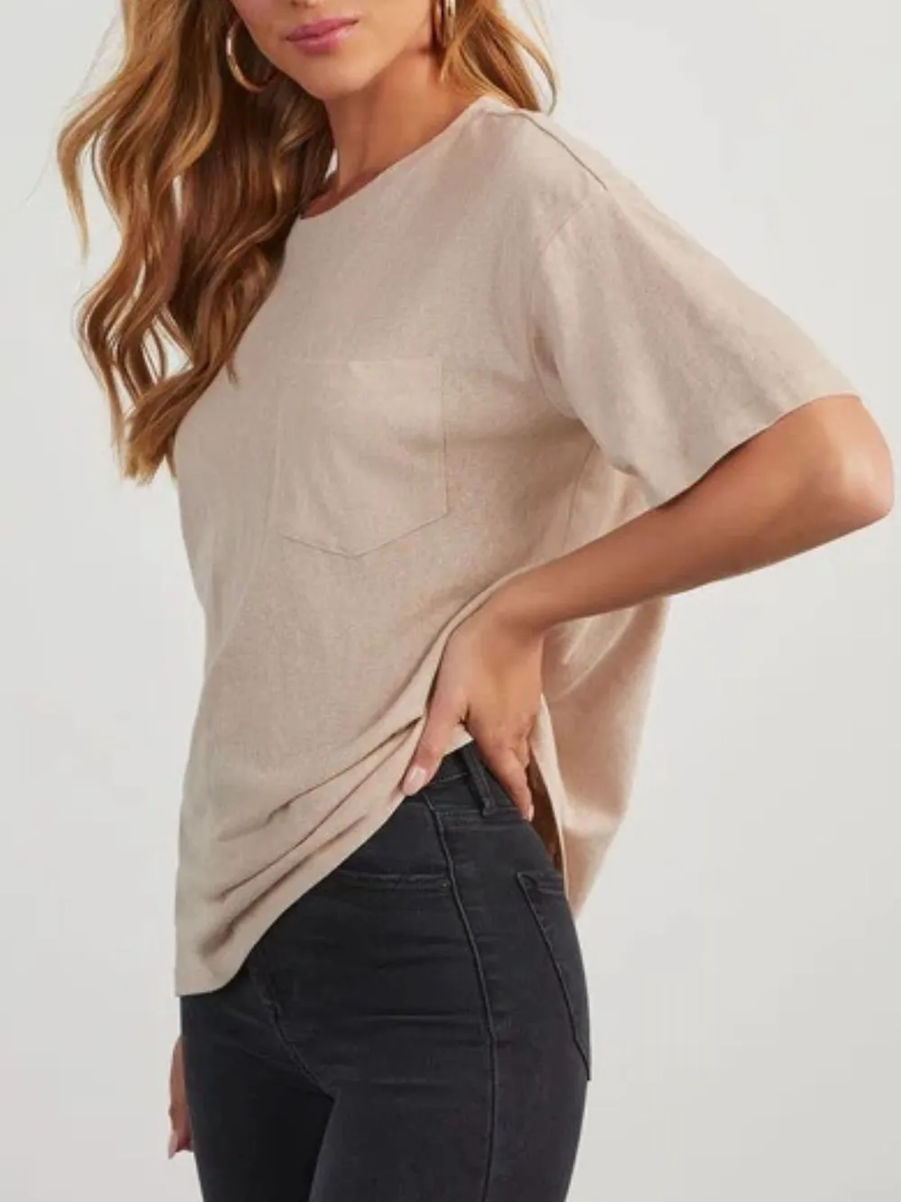 Round Neck Half Sleeve T-Shirt, image 6