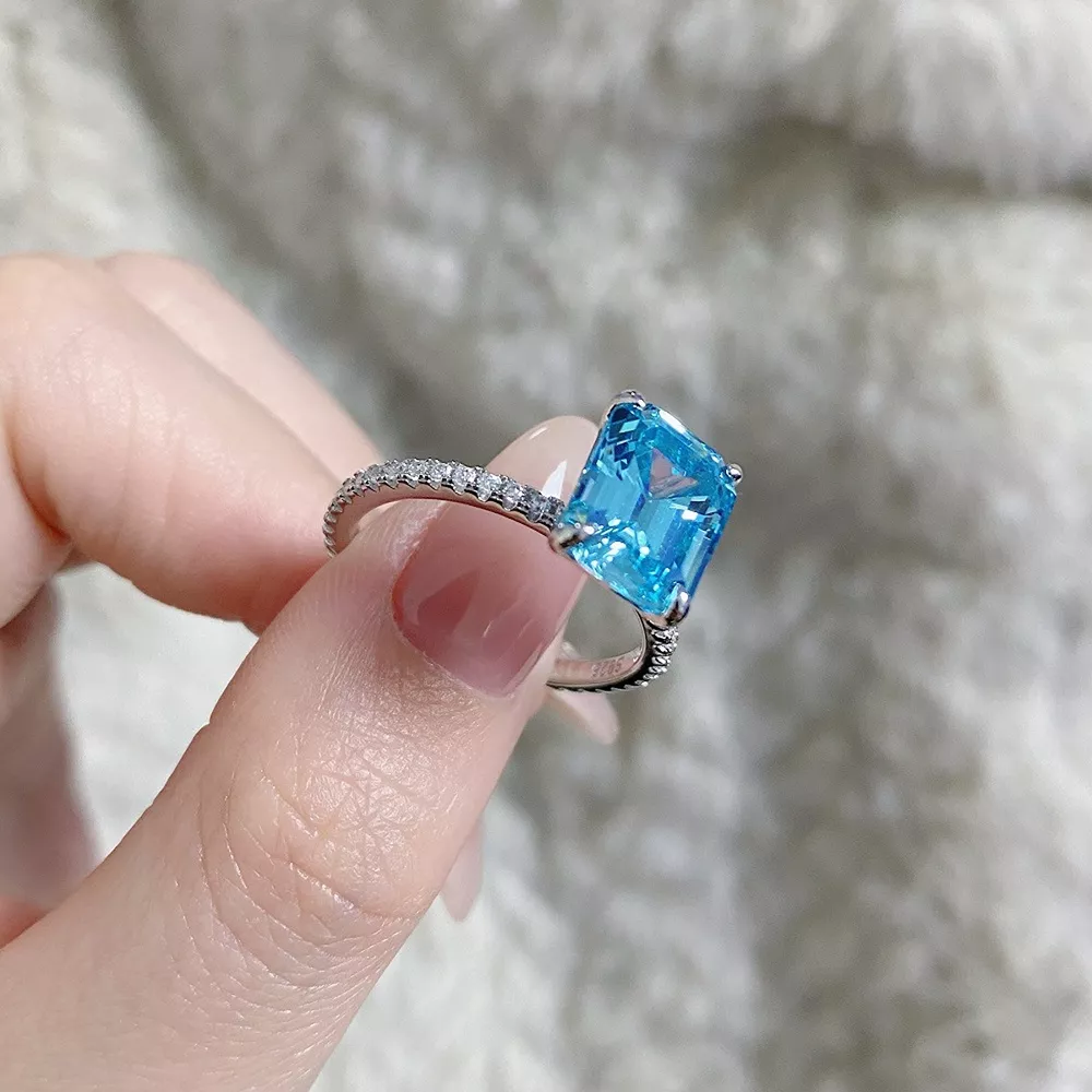 925 Sterling Silver Rectangle Ring, image 2
