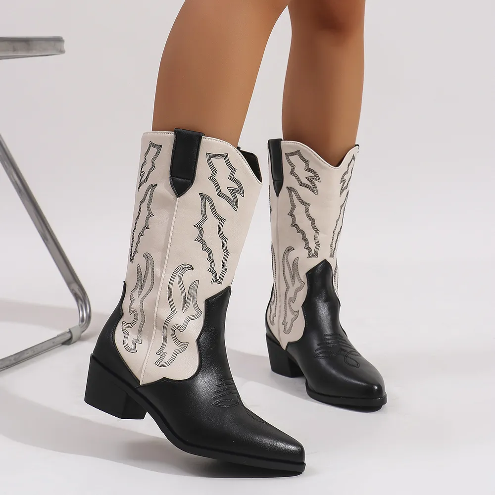 Point Toe Block Heels Boots, image 4
