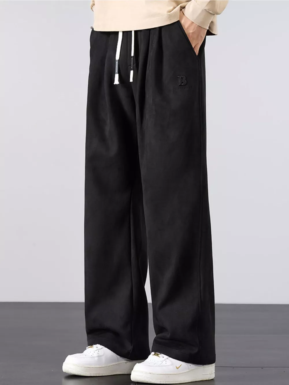 Men's Plus Size Casual Loose-Fit Drawstring Pants