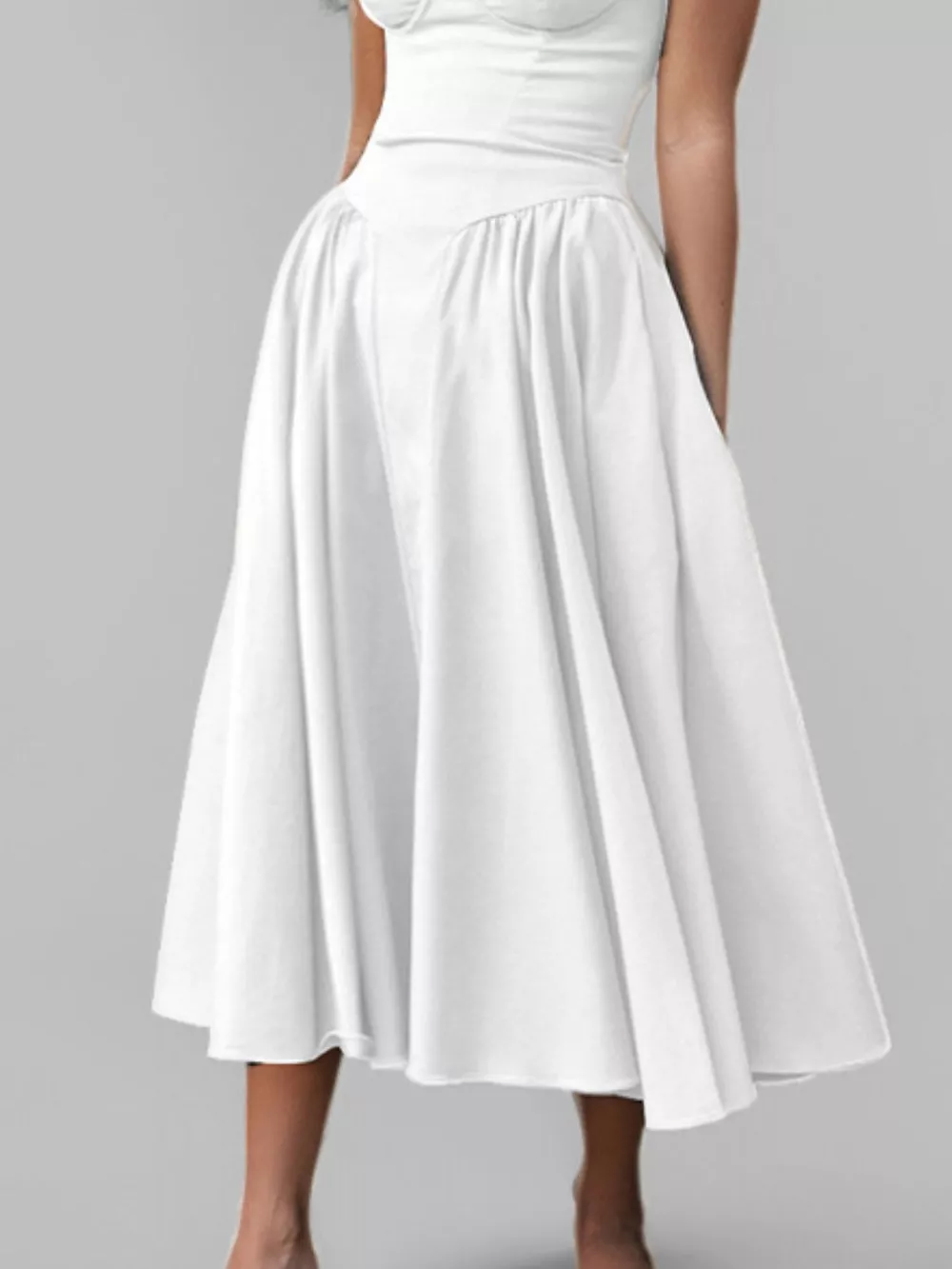 Sweetheart Neck Spaghetti Strap Midi Dress, image 26