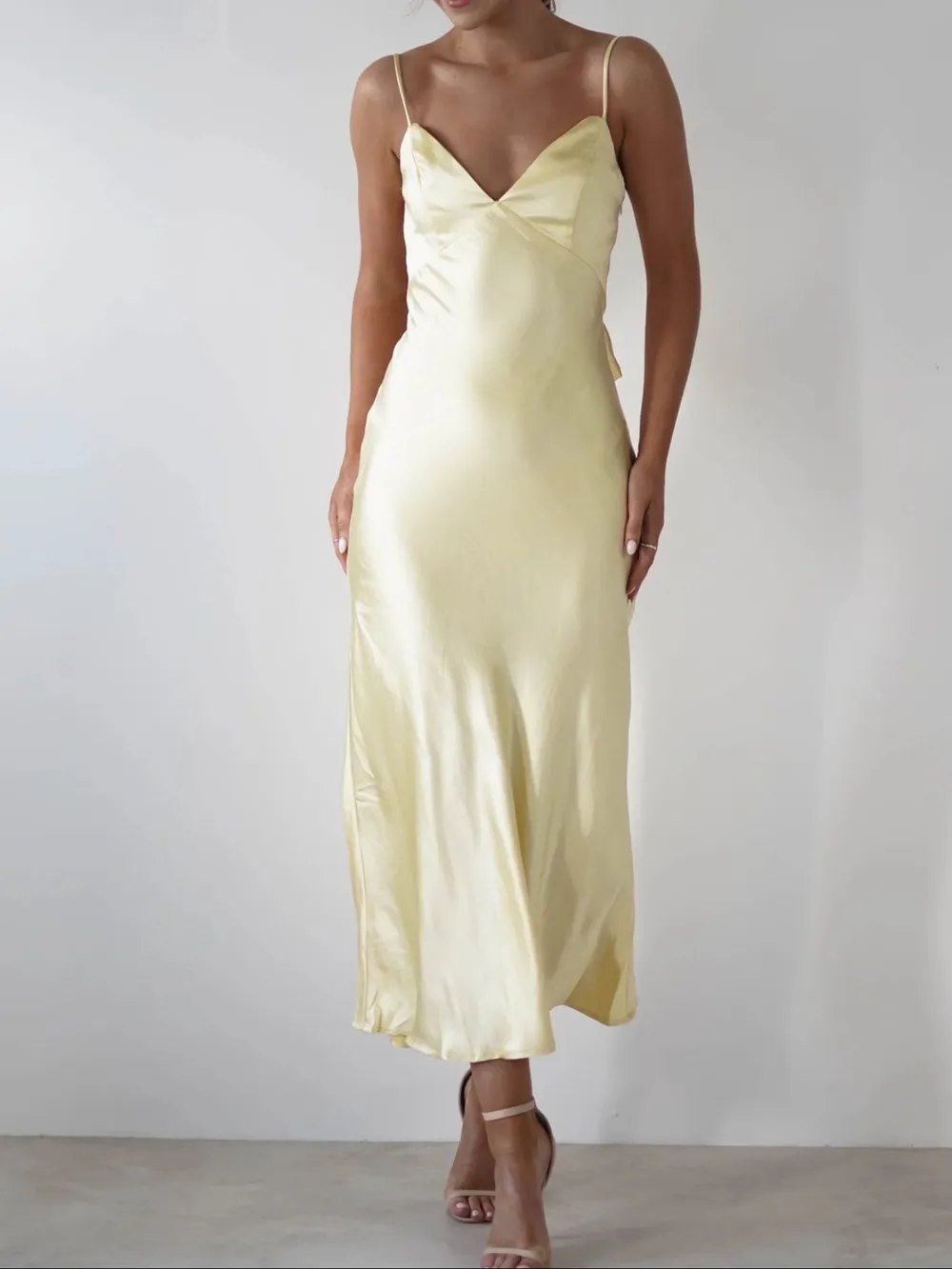 Satin Backless Cami Dress, image 6