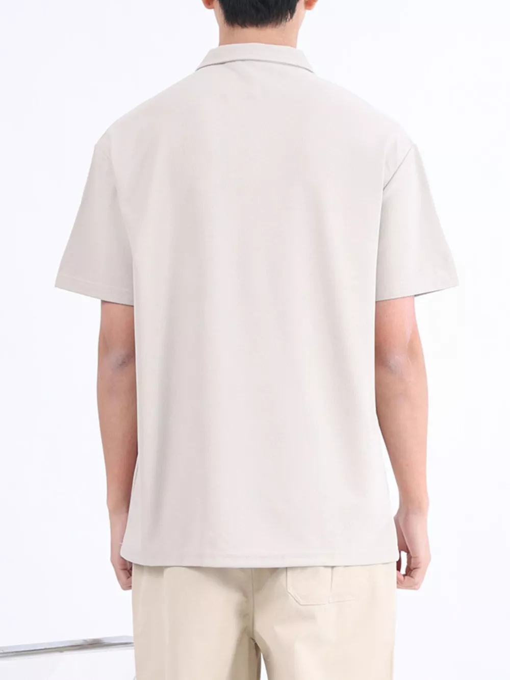 Men's Plus Size Button Detail Short Sleeve Polo, image 6