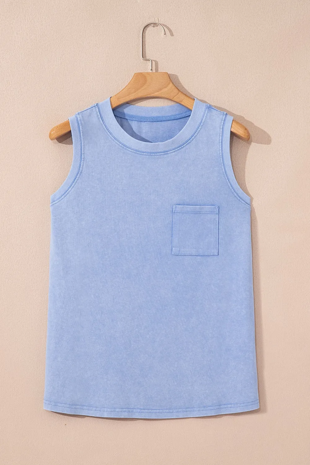 Round Neck Tank with Chest Pocket, image 11