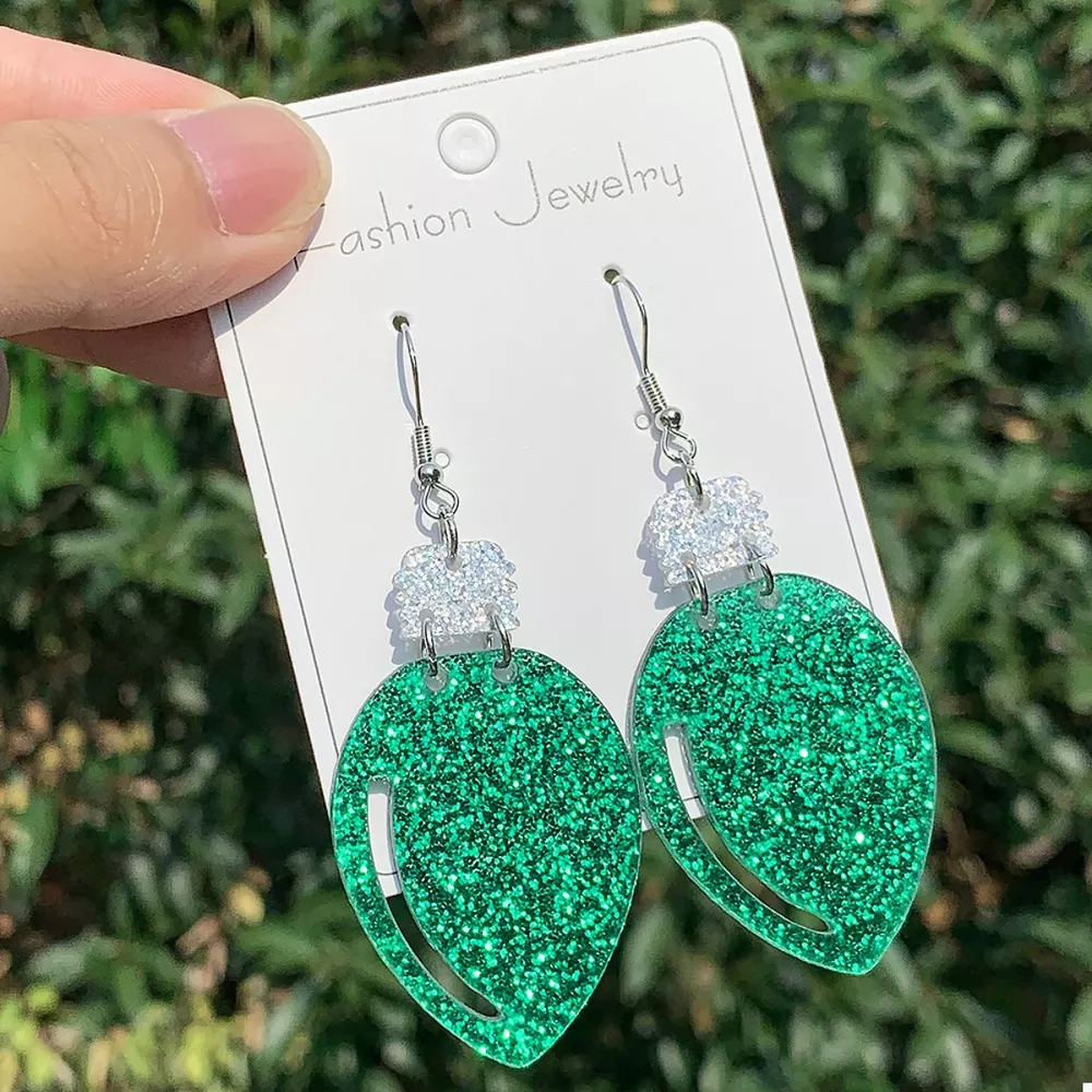 Christmas Glitter Drop Earrings, image 3