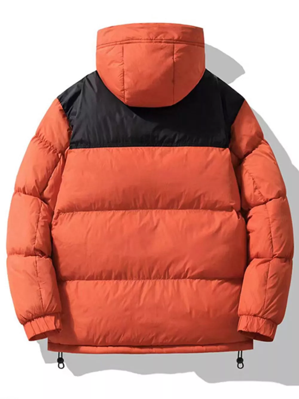 Men's Plus Size Drawstring Hooded Puffer Jacket, image 3