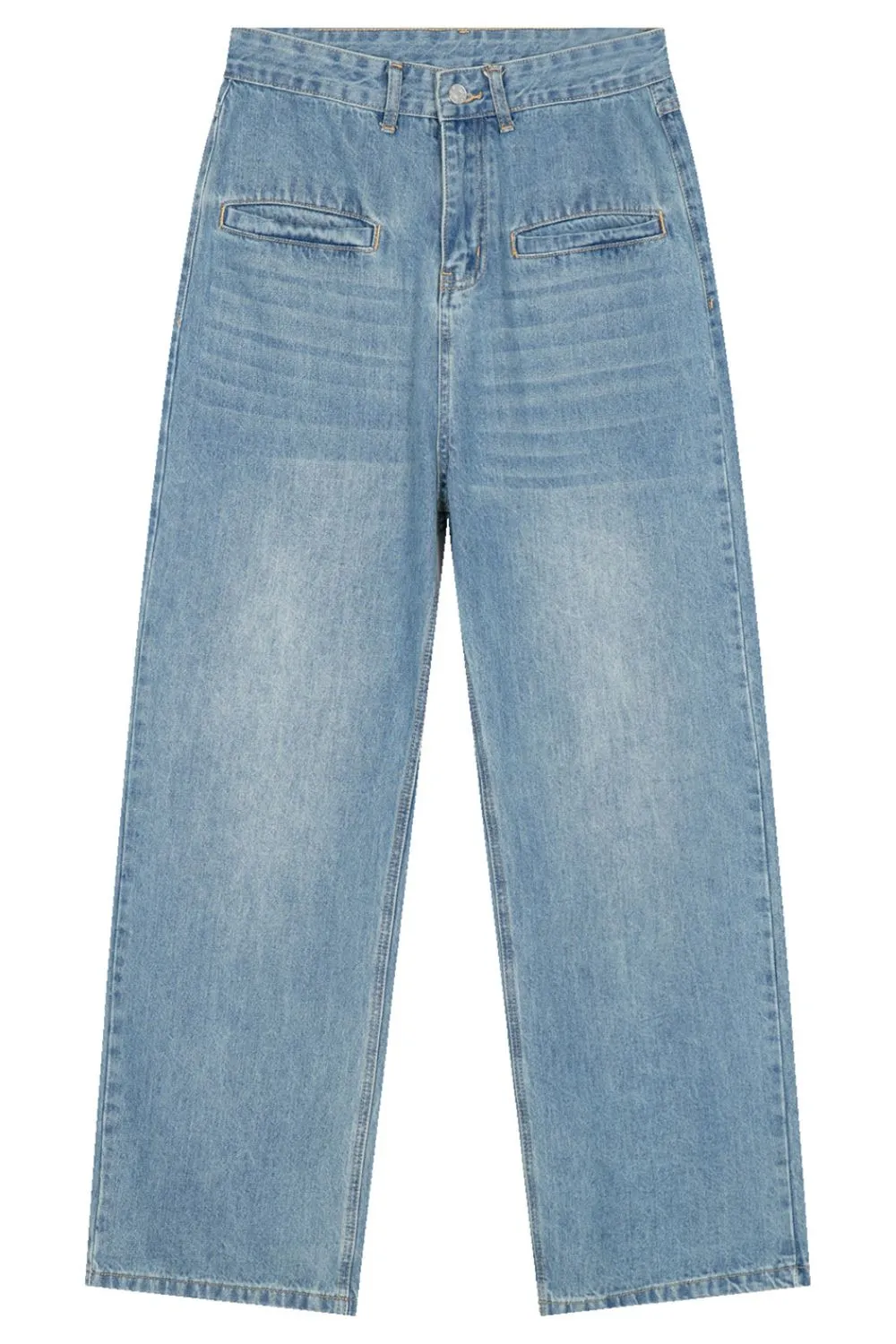 Front Pockets Baggy Jeans