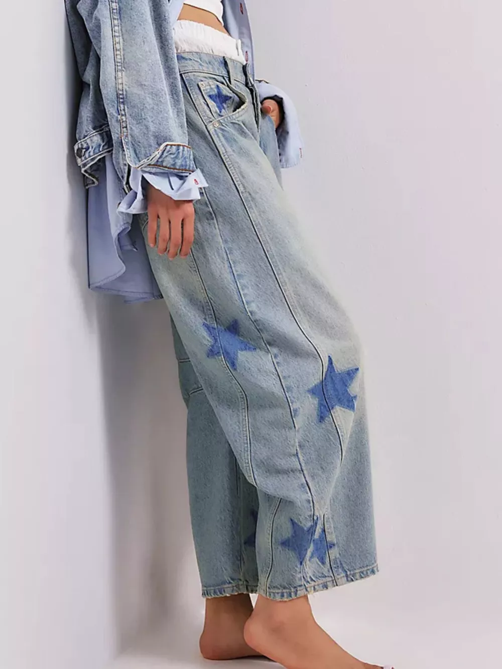 Mid Rise Wide-Leg Jeans, image 5