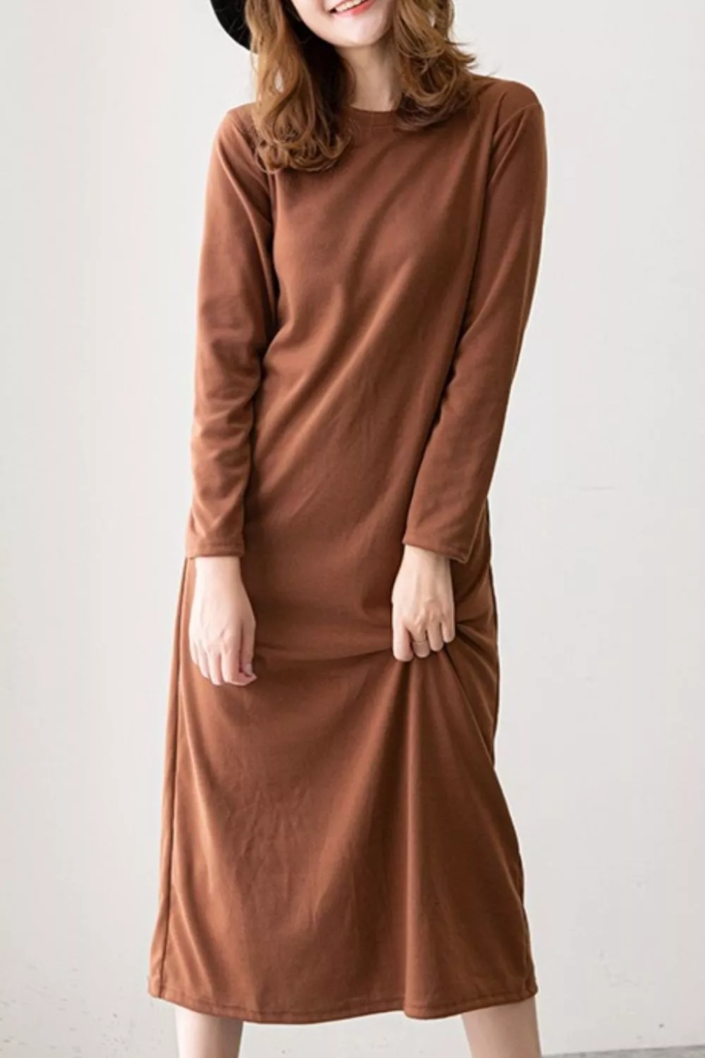 Casual Long Sleeve Midi Dress, image 5