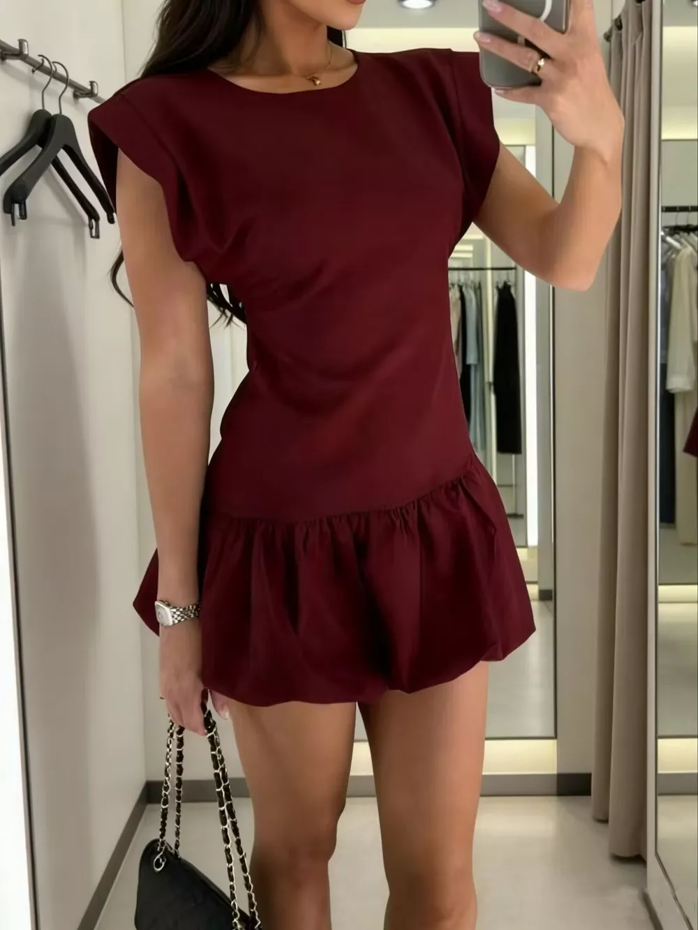 Ruffle Hem Mini Dress, image 6