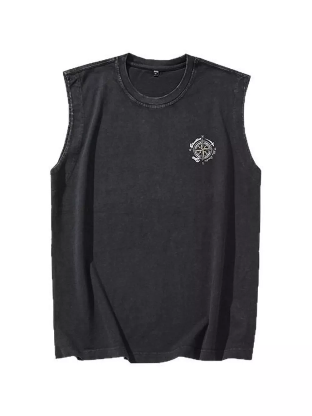 Men's Plus Size Round Neck Tank, image 2