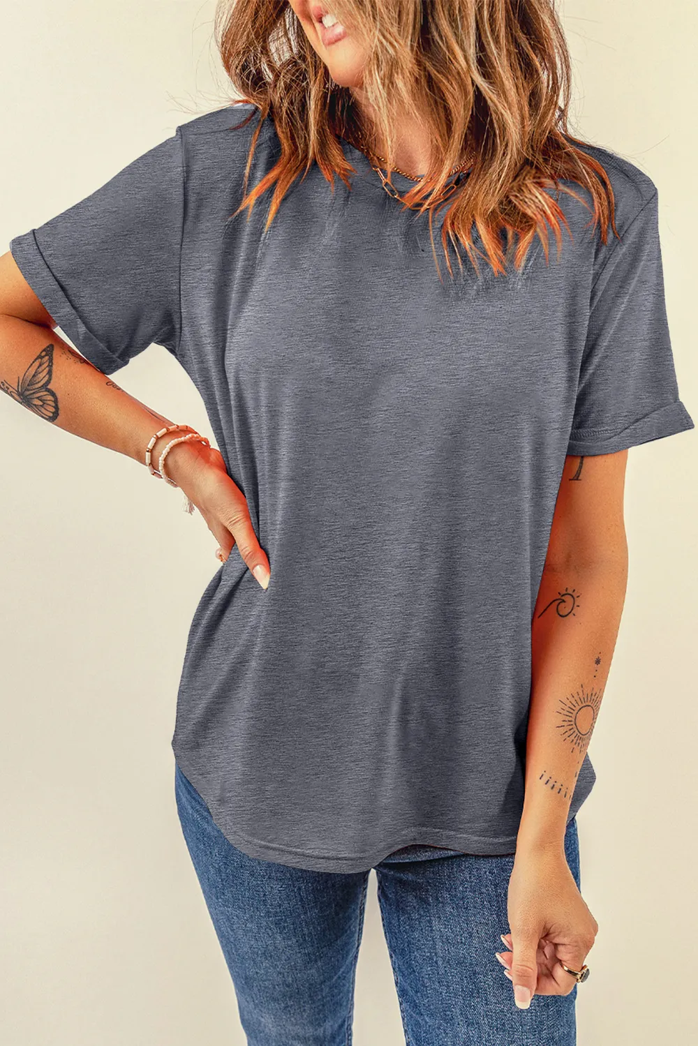 Round Neck Short Sleeve T-Shirt, image 7