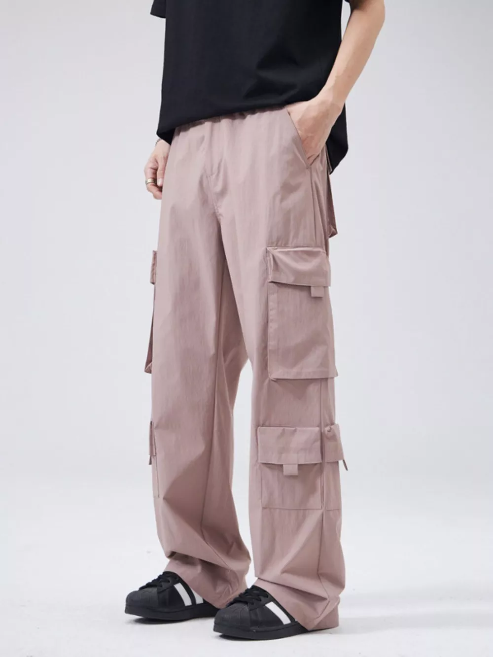 Men's Full Size Wide Leg Cargo Pants Plus Size, image 5