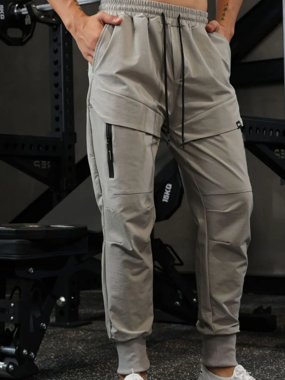 Men's Drawstring Joggers with Pockets, image 3