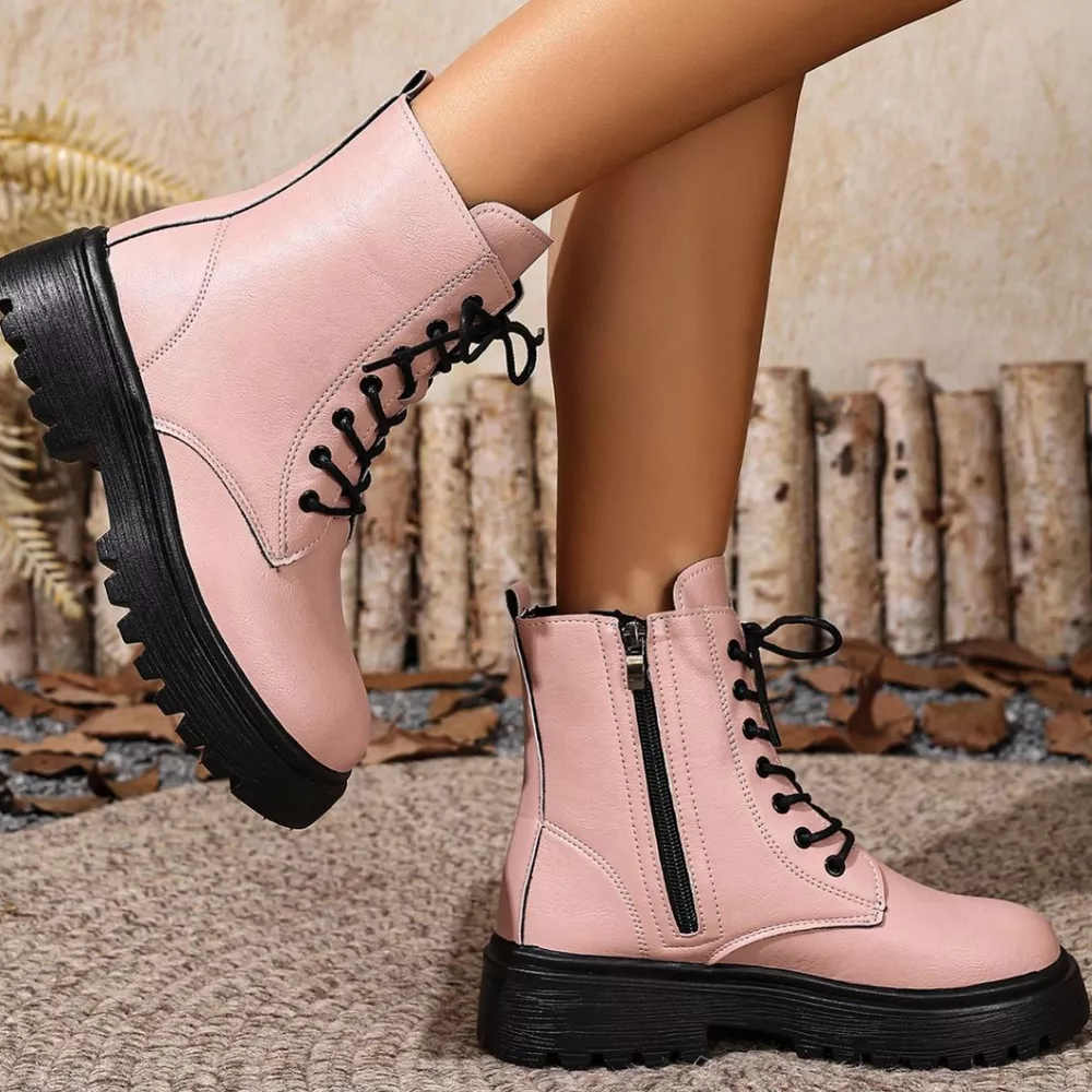 Round Toe Block Heels Boots, image 10
