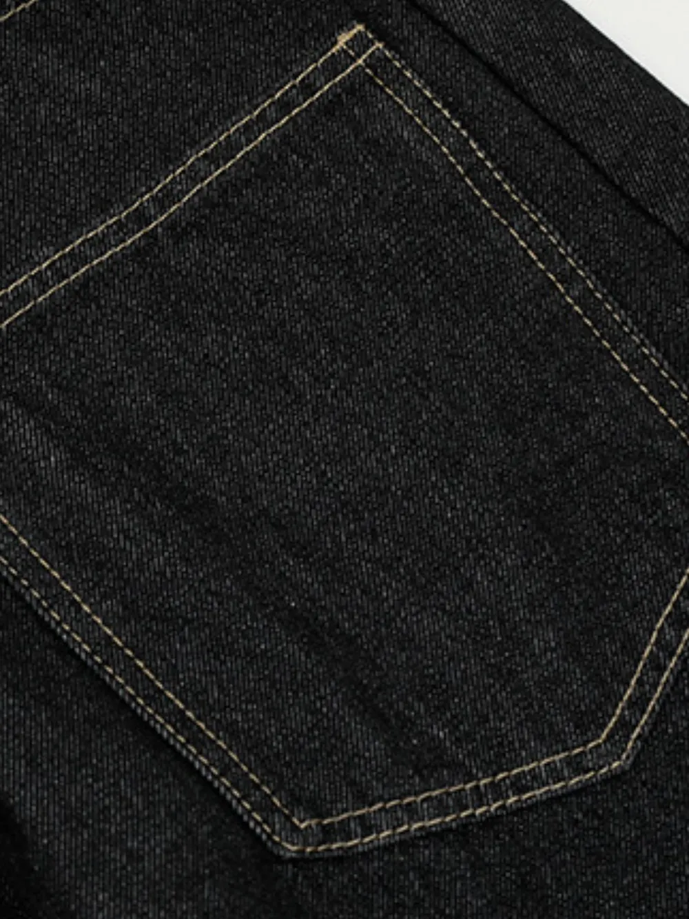 Men's Two-Tone Wide Leg Jeans with Contrast Stitching, image 5