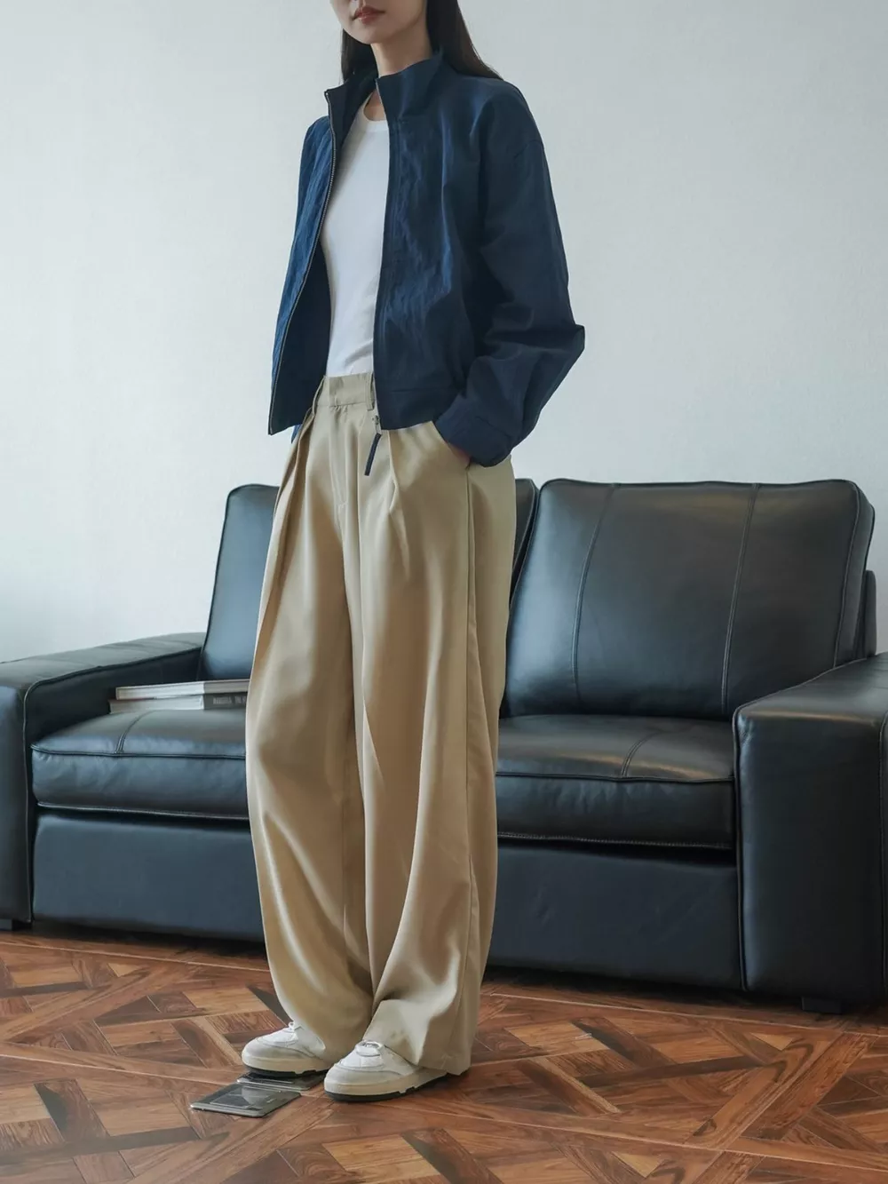 High-Waisted Pleated Wide-Leg Pants, image 32