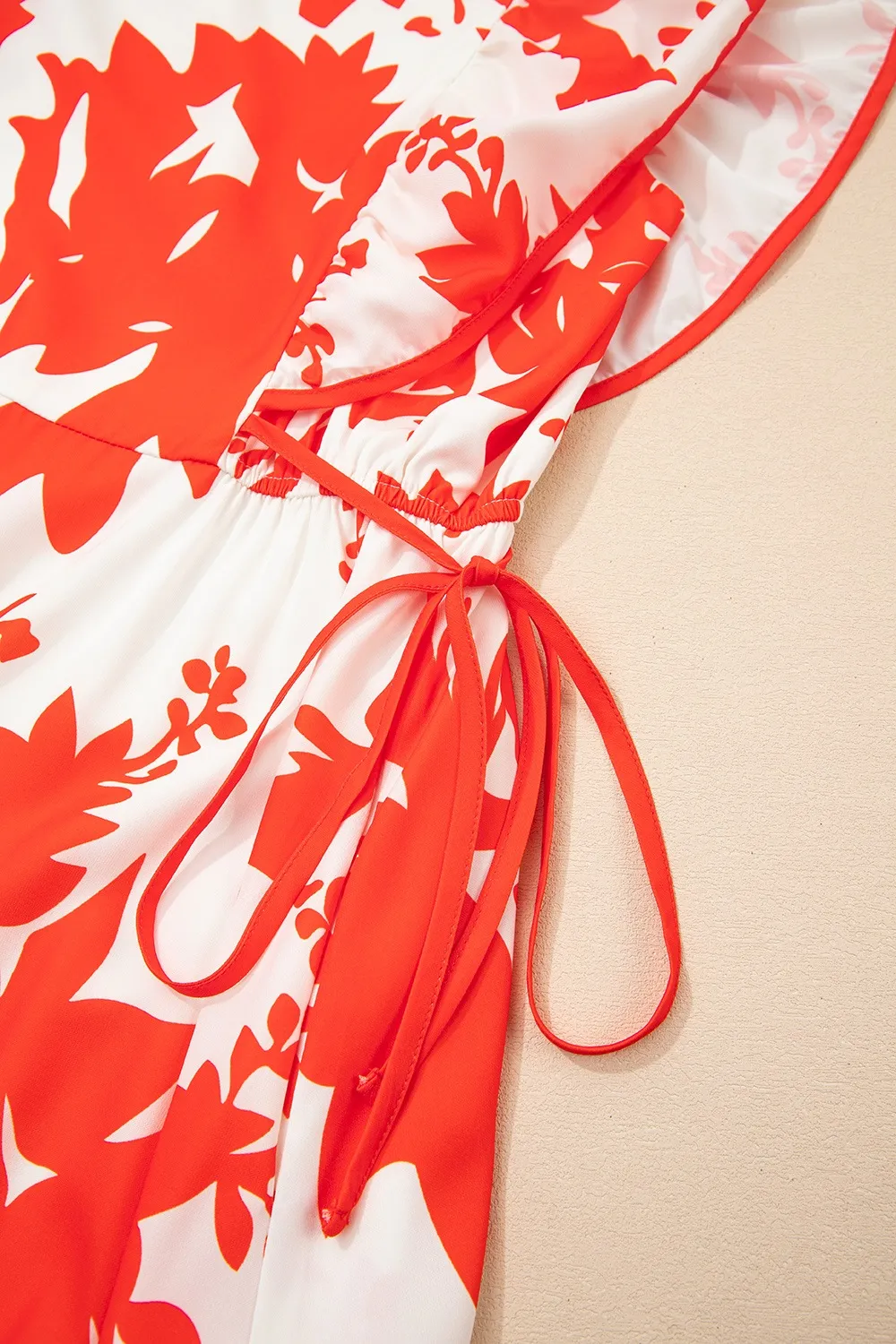 Floral V-Neck Summer Midi Dress, image 6