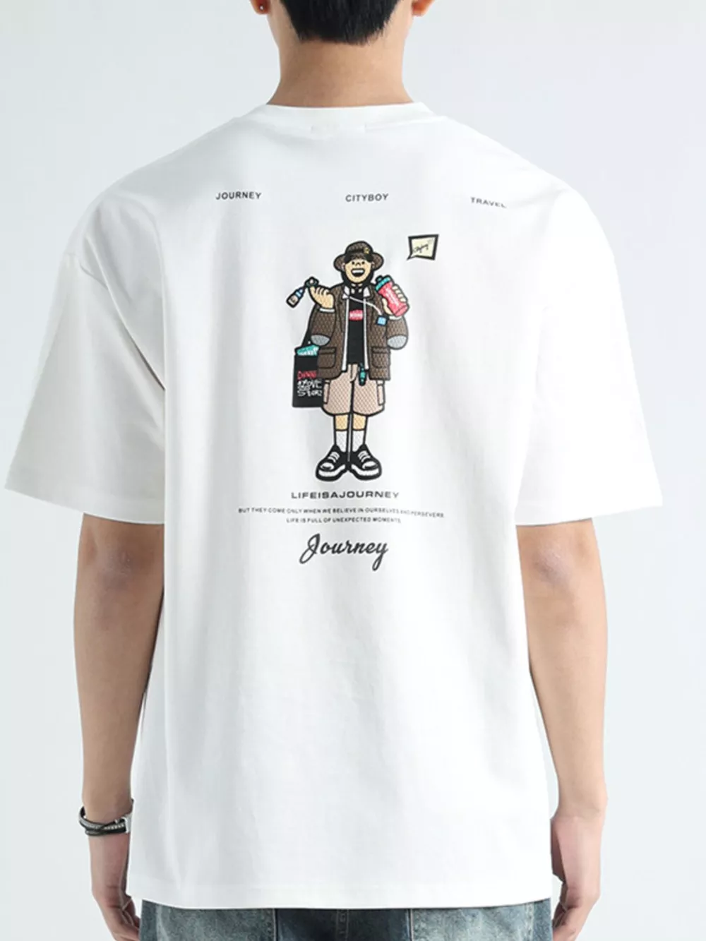 Men's Plus Size Round Neck Short Sleeve T-Shirt, image 8