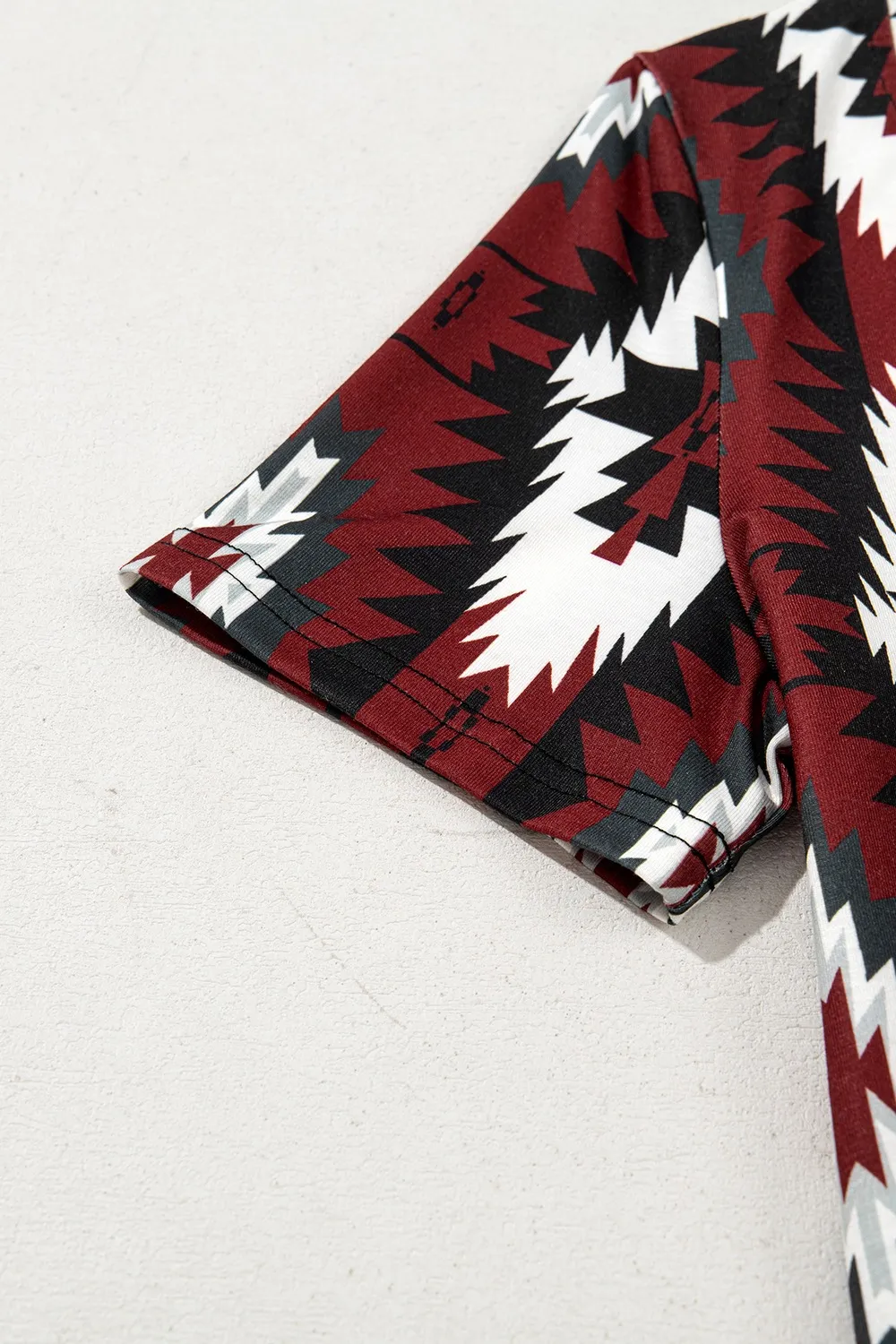 Aztec Print V-Neck Midi Dress, image 6