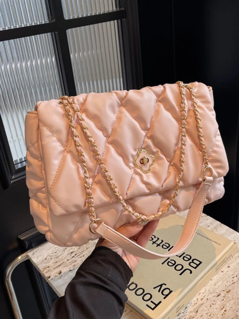 Quilted Chain Shoulder Bag, image 8