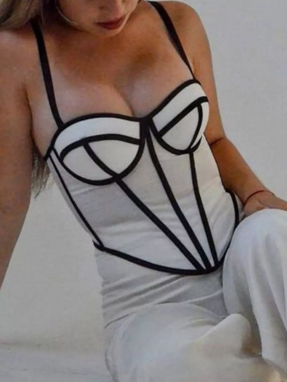 Corset Cami with Contrasting Trim, image 11