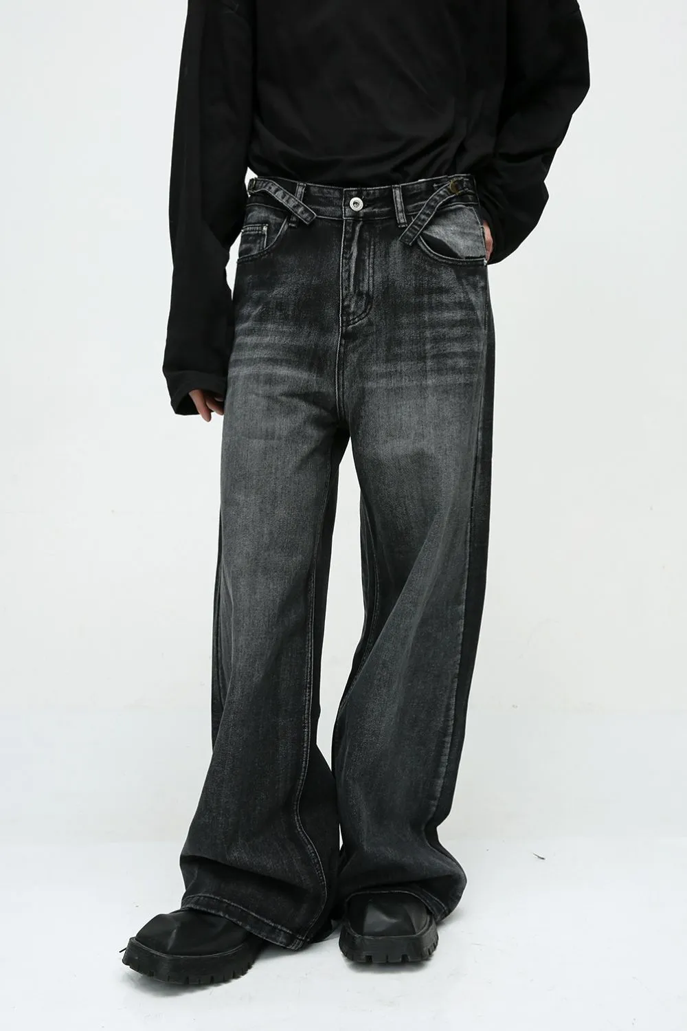 Wide Leg Jeans with Pockets, image 3