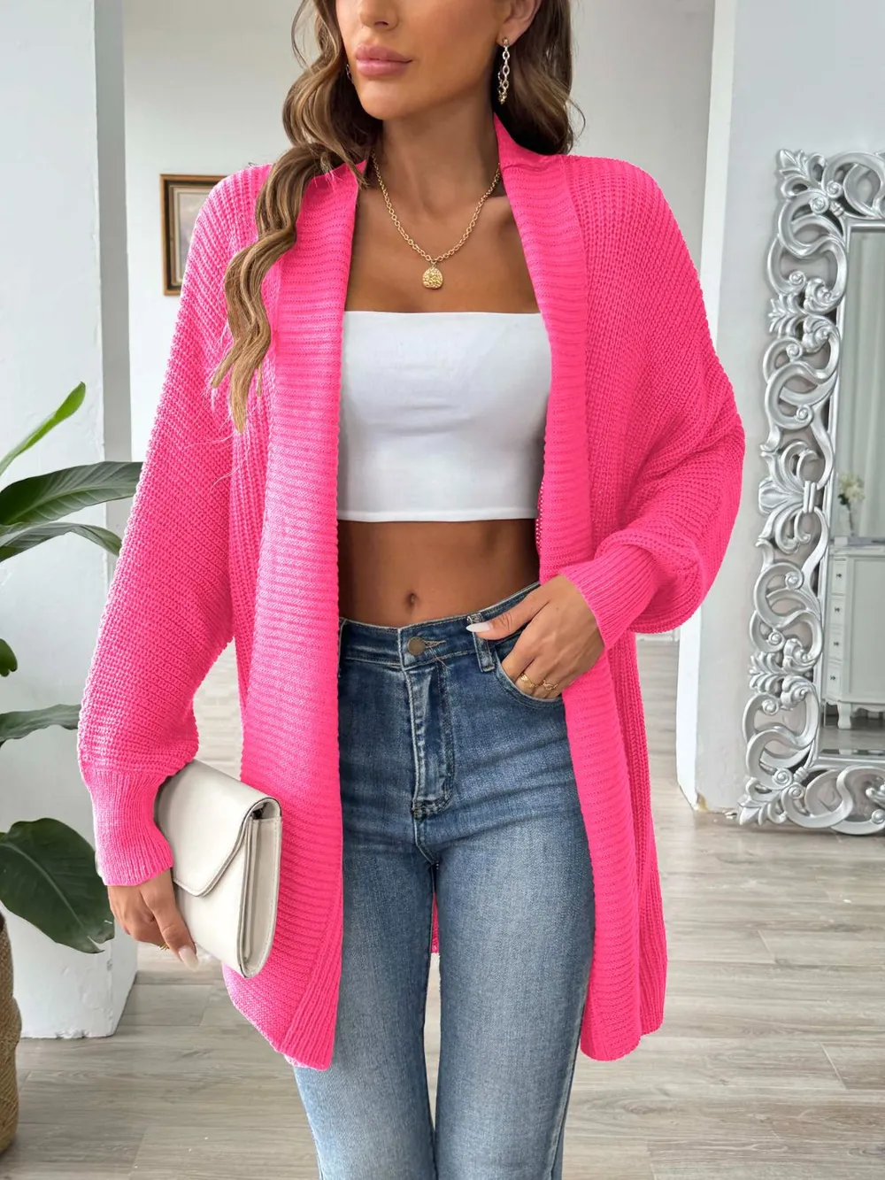 Open Front Long Sleeve Cardigan, image 12
