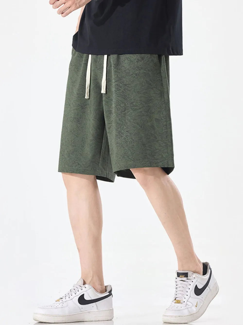 Men's Plus Size Drawstring Loose Fit Shorts, image 4