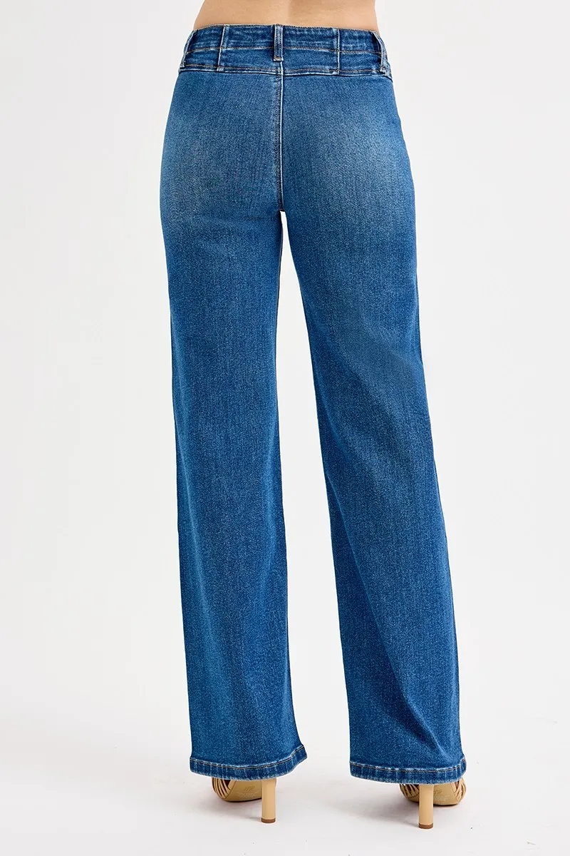 Seam Detail Wide Leg Jeans, image 3