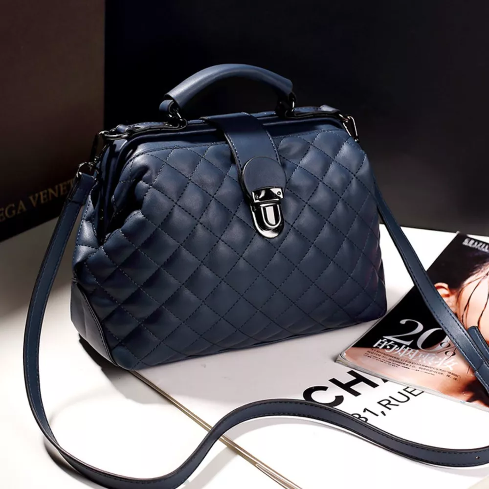 Quilted Crossbody Bag with Top Handle