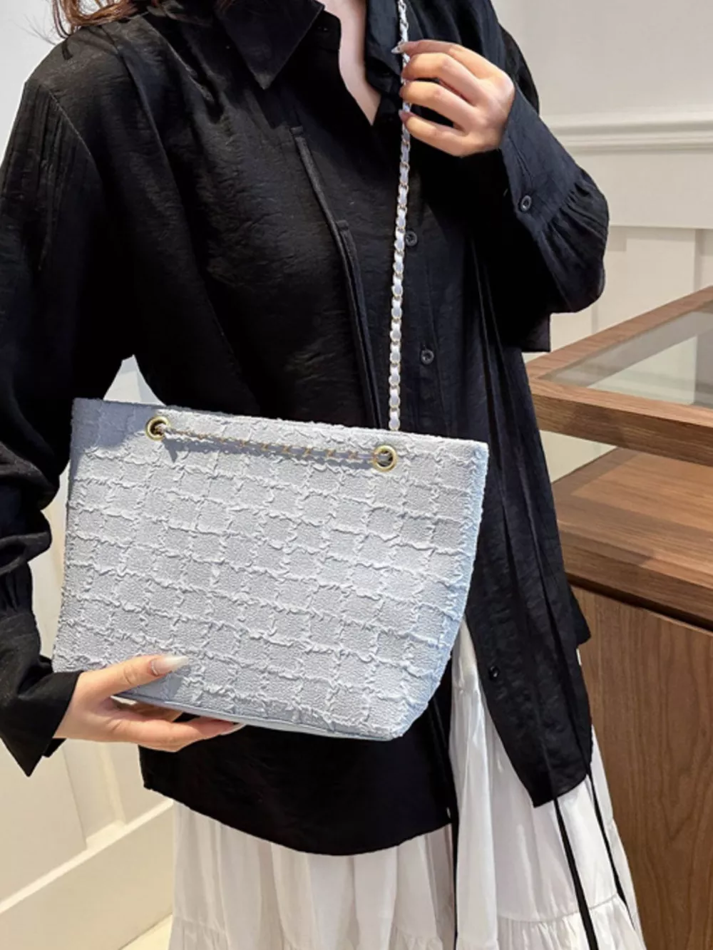 Tweed Chain Shoulder Bag, image 5