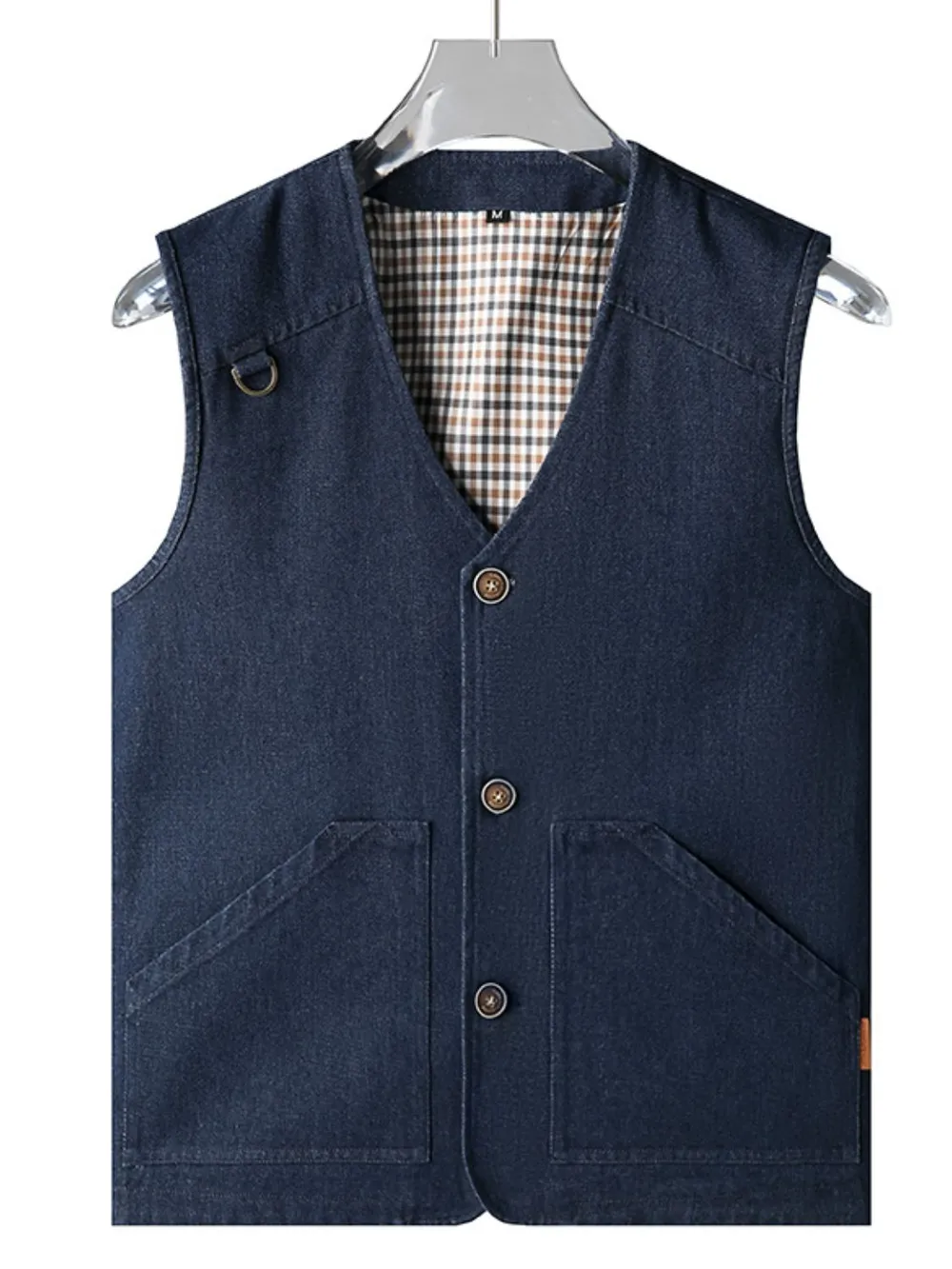 Men's Plus Size Button Up Vest, image 7
