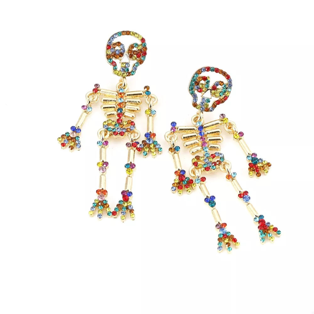 Halloween Skeleton Statement Earrings, image 5